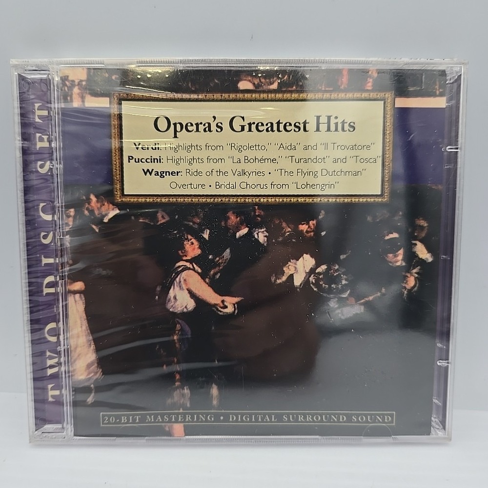 Opera's Greatest Hits 2 Disc CD Set Verdi Puccini Wagner 20-Bit Mastering